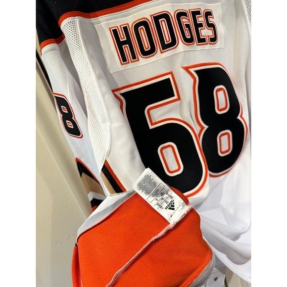 NWT Authentic NHL Anaheim Ducks Adidas Away Hockey Jersey EBUG Tom Hodges 68 3XL - Picture 11 of 12